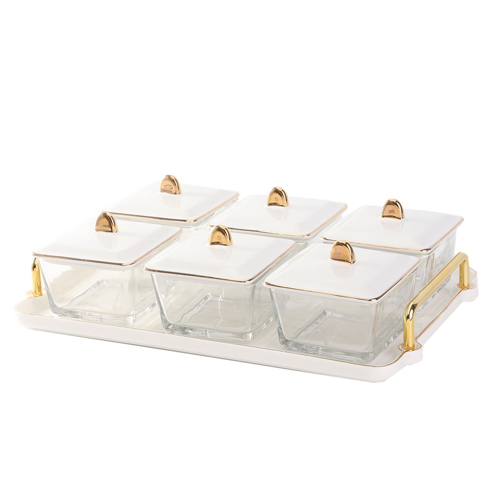 Elegant Dip Bowls with Porcelain Lid