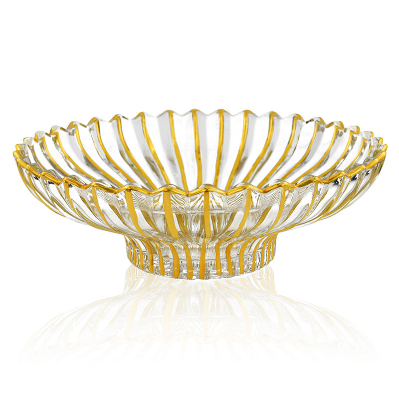 Elegant Fluted Glass Bowl