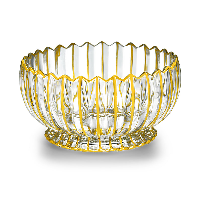 Gold Stained Glass Fluted Bowl