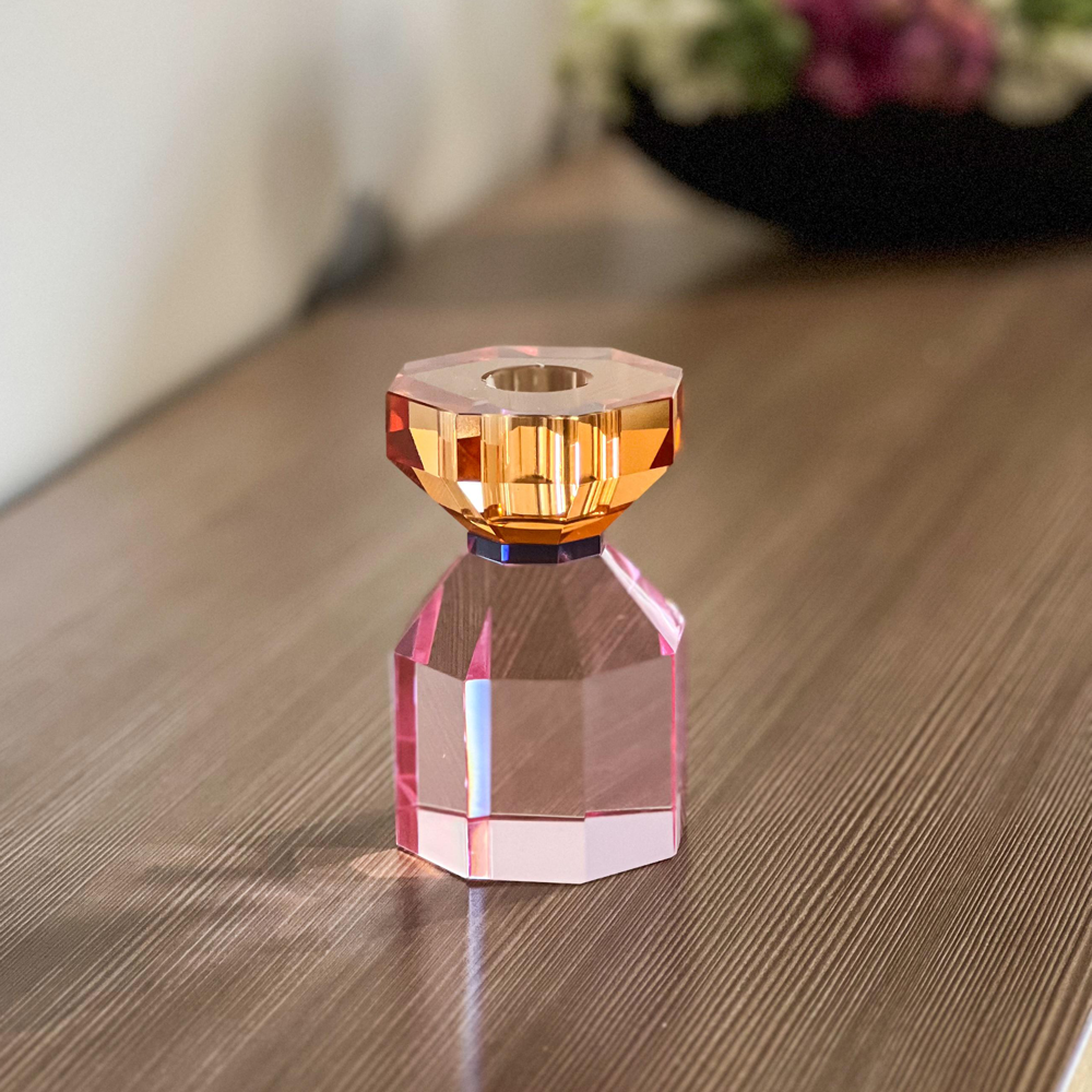 Colorful Crystal Candle Holder