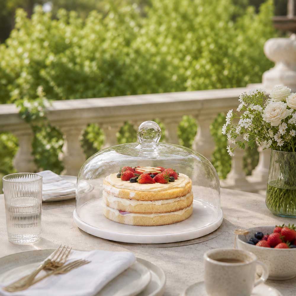 Marble Base Cake Dome