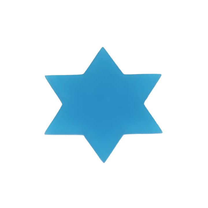 Resin Blue Swirl Star of David Coasters 4pk