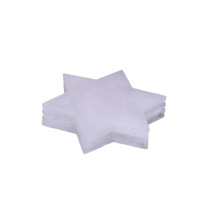Resin Snow Drift Star of David Coasters 4pk