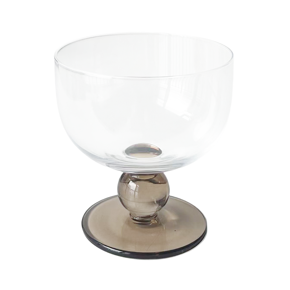 Deep Glass Dessert Bowl on Pedestal 4pk