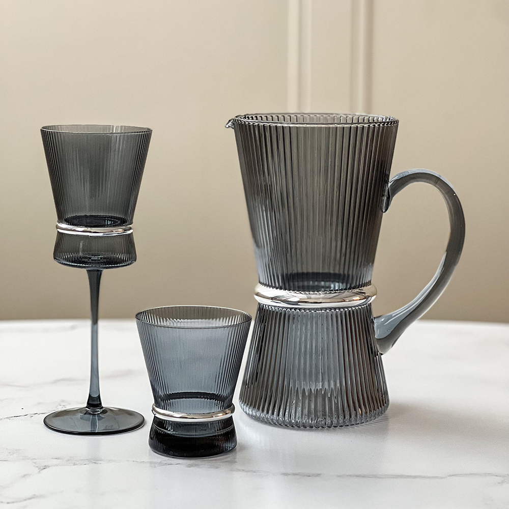 Glass Pitcher with Band