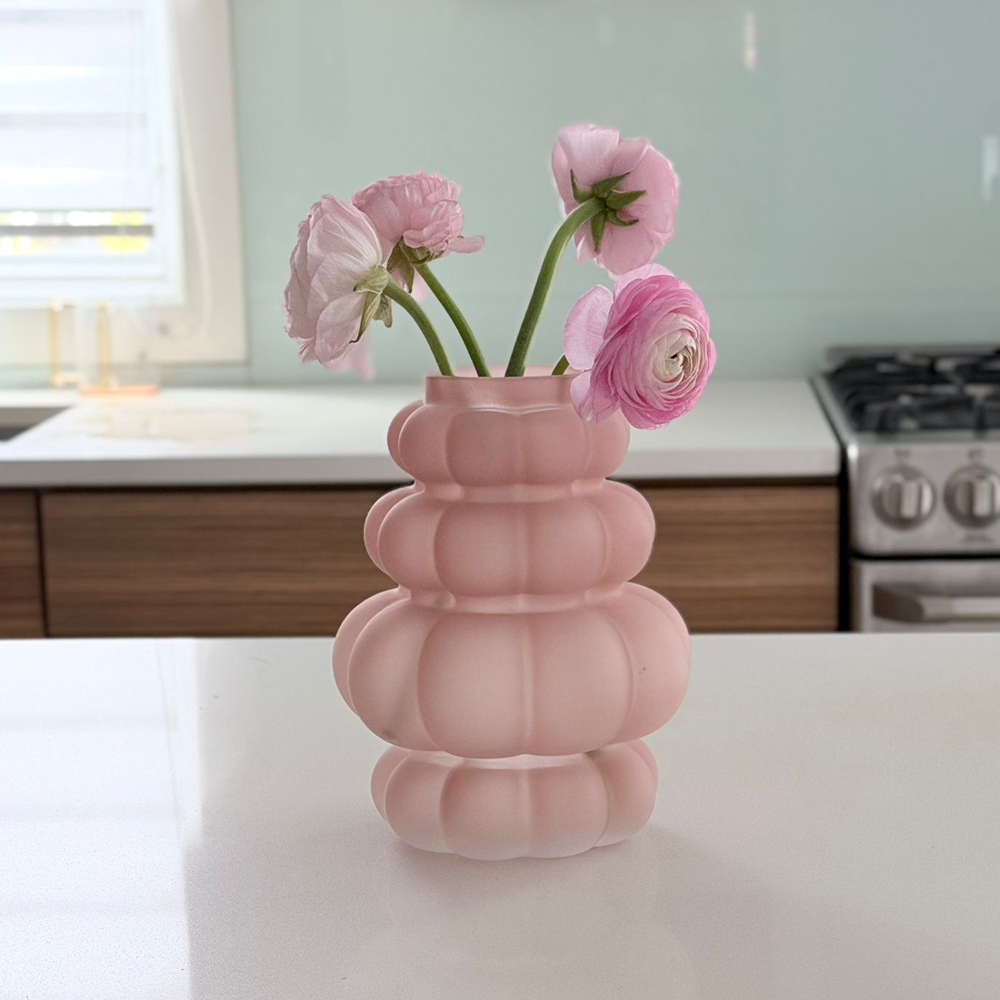Frosted Bubble Shaped Vase