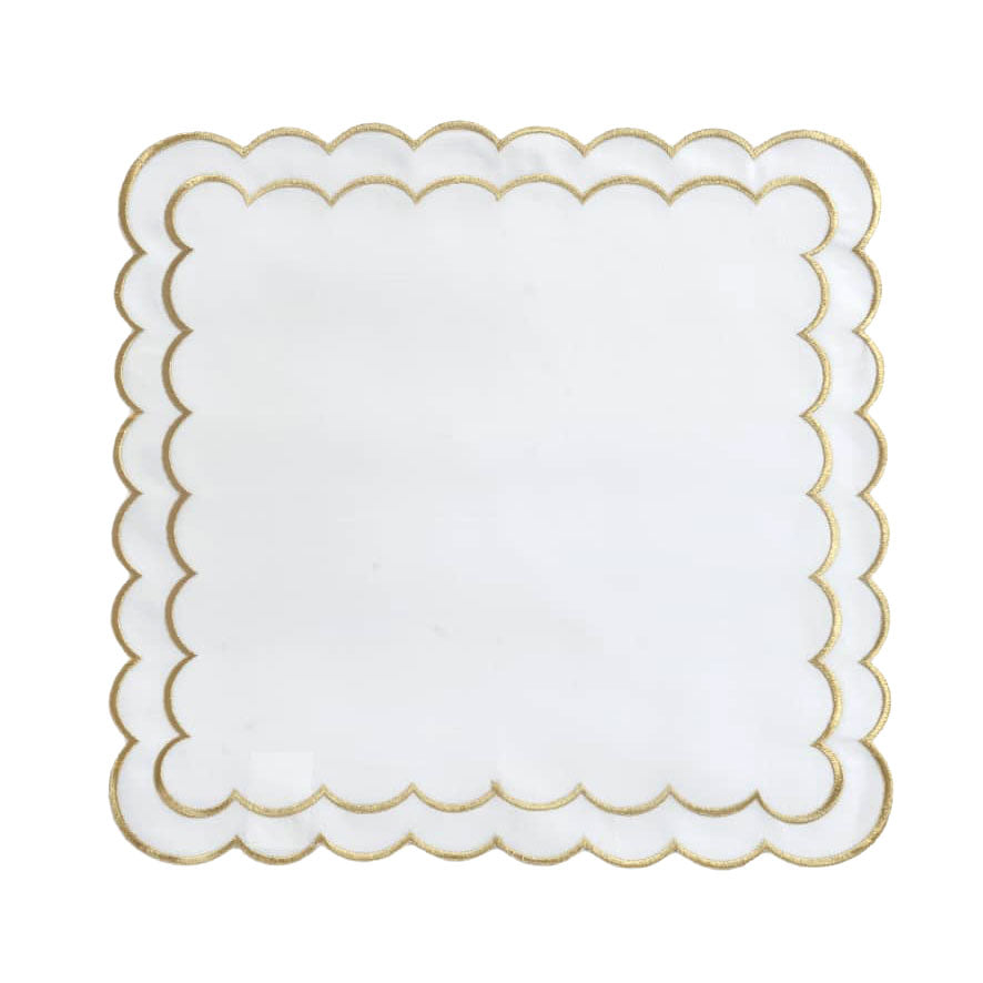 Whisper Weave Scalloped Edge Napkins 6pk