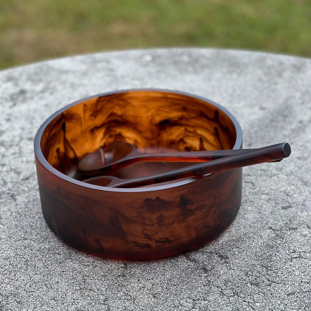 Resin Espresso Mist Salad Bowl Small