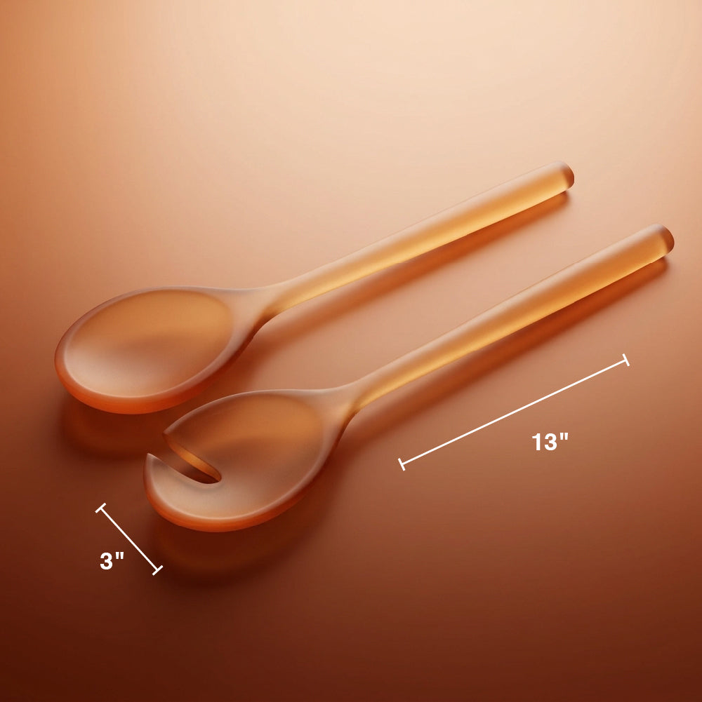 Resin Amber Salad Servers
