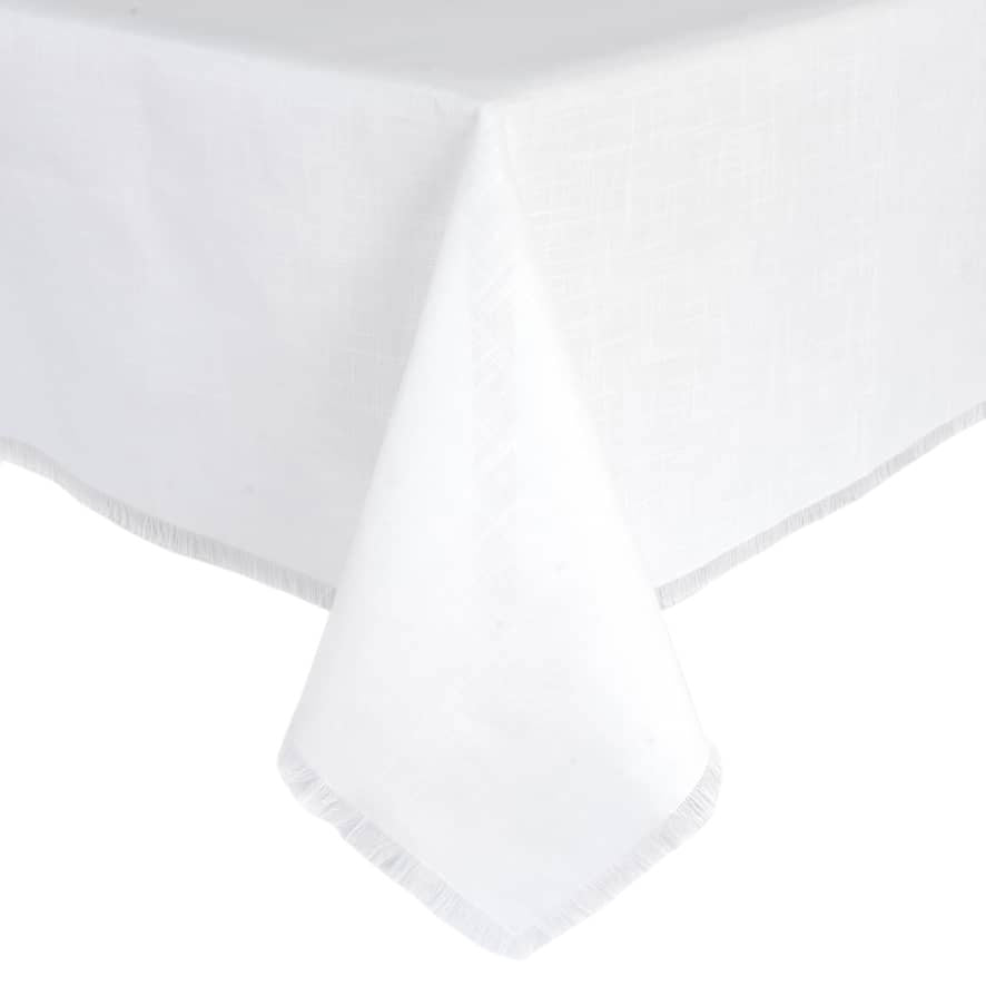 Whisper Weave Frayed Edge Tablecloth
