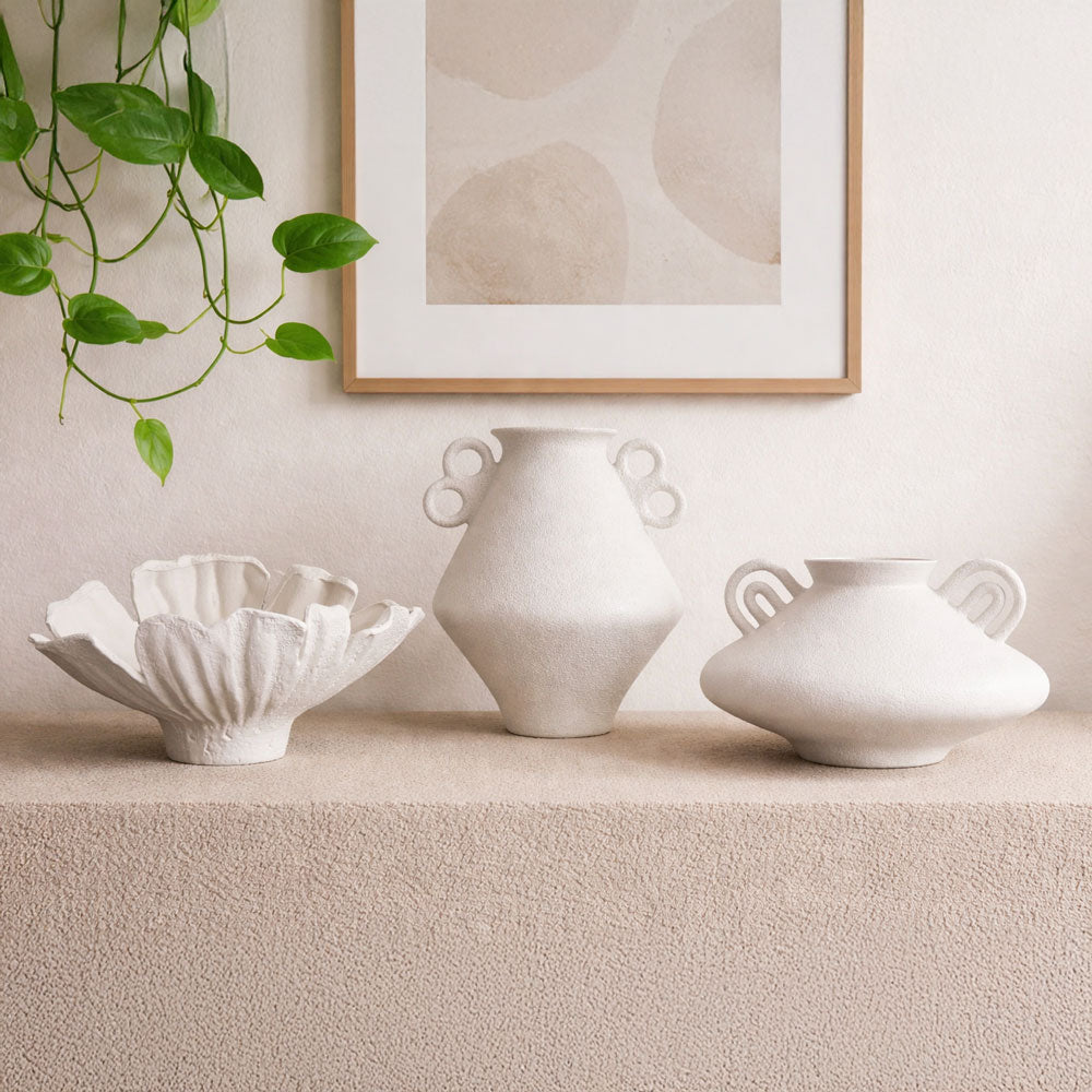 Ceramic Vase with Double Handles Design