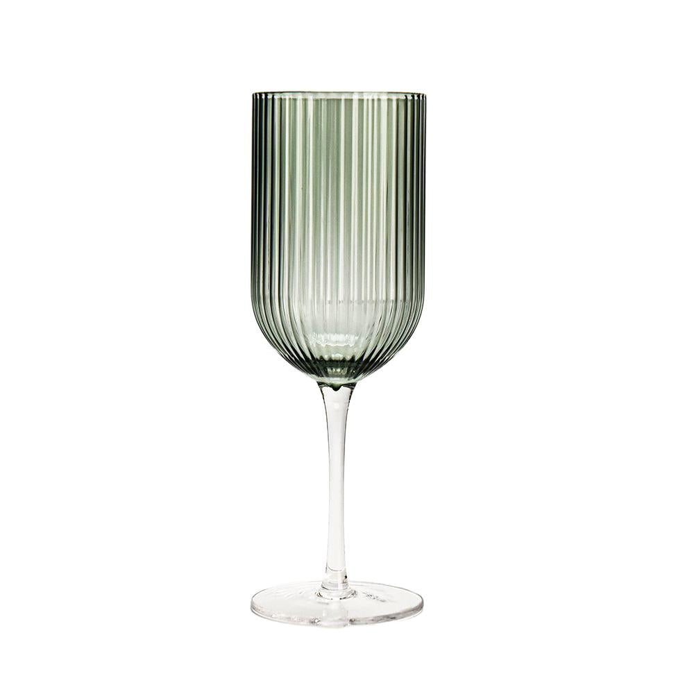 Luxe Ribbed Stem Wine Glasses 6pk