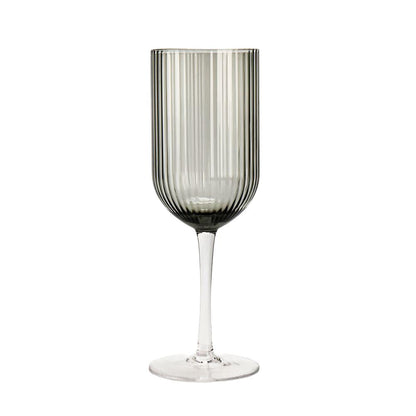Luxe Ribbed Stem Wine Glasses 6pk