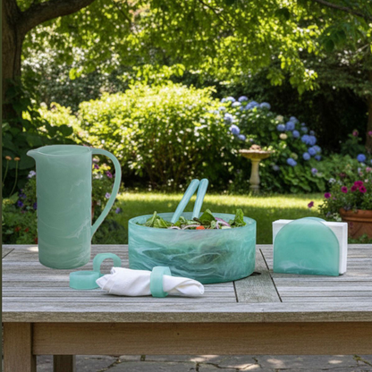 Resin Sage Green Napkin Holder