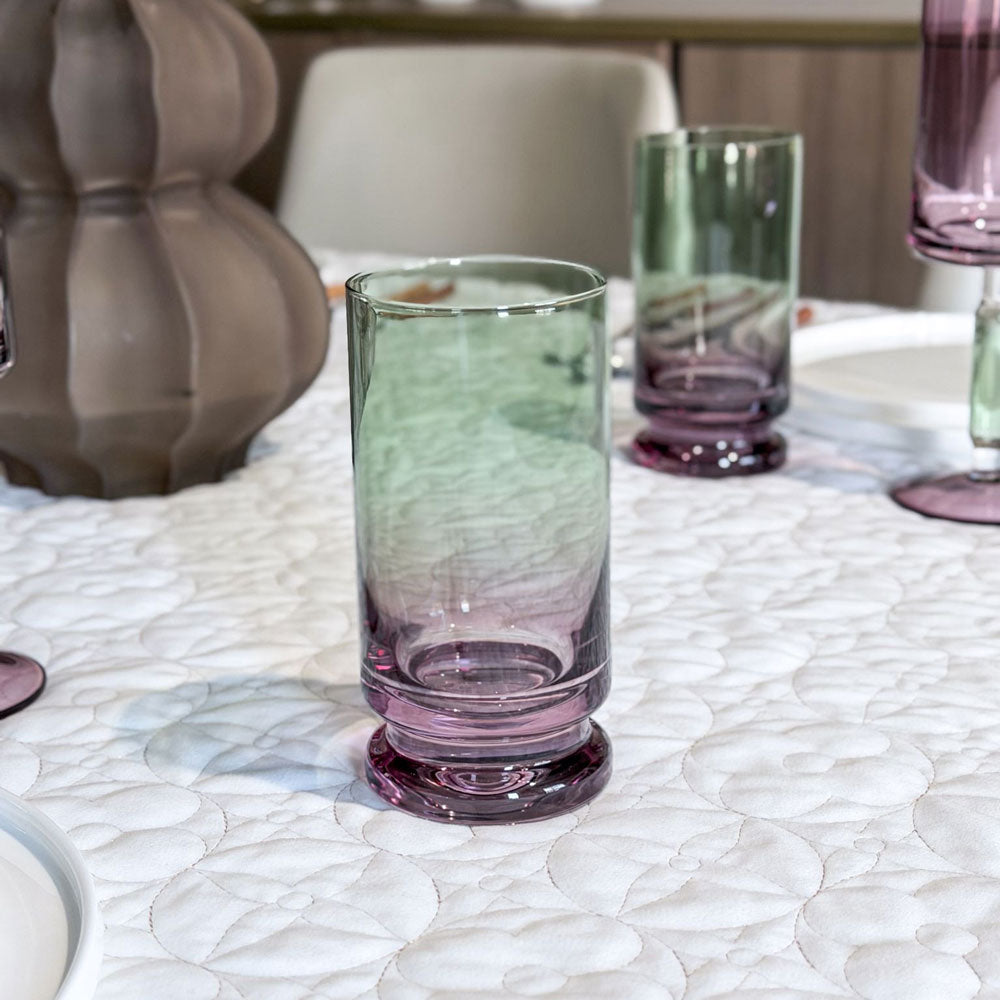 Purple & Green Highball Glasses 6pk