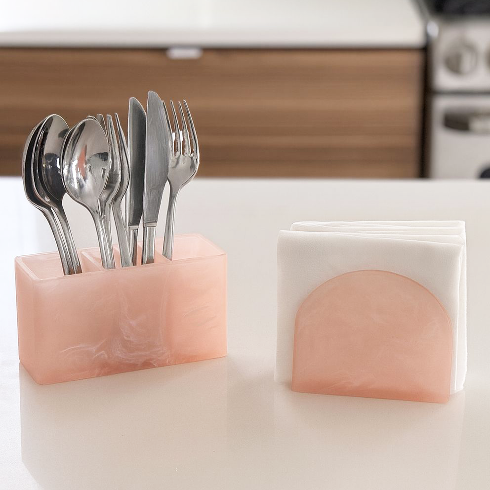 Resin Rose Haven Napkin Holder