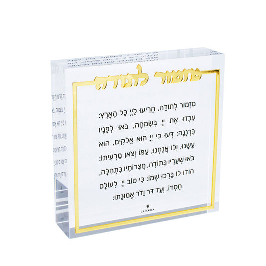 Lucite Mizmor Lesodah Block