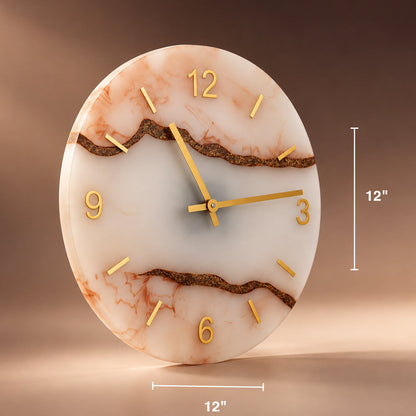 Resin Marble Wall Clock