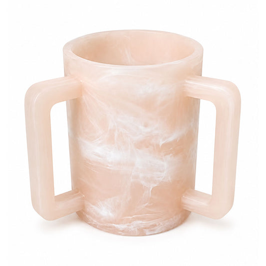 Resin Pink Marble Wash Cup