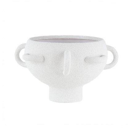 Textured Porcelain Vase with Unique Handles