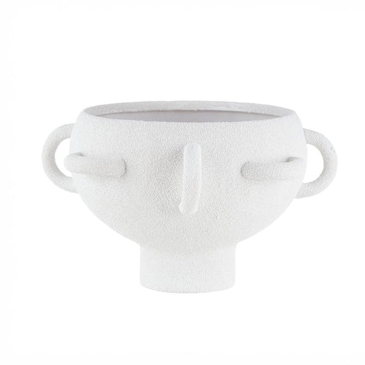 Textured Porcelain Vase with Unique Handles