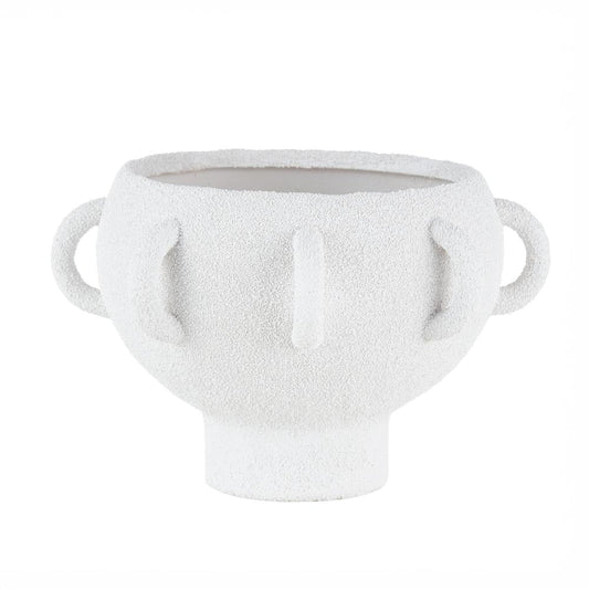 Textured Porcelain  Decorative Bowl with Multiple Handles Design