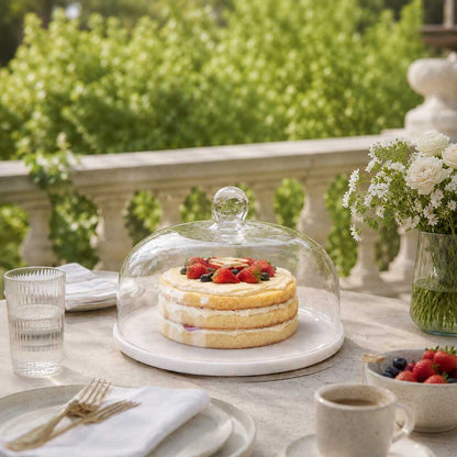 Marble Base Cake Dome