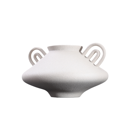 Ceramic Vase with Double Handles Design