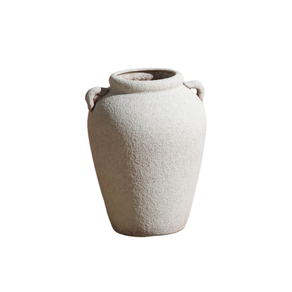 Tall Ceramic Vase with Small Handle Design