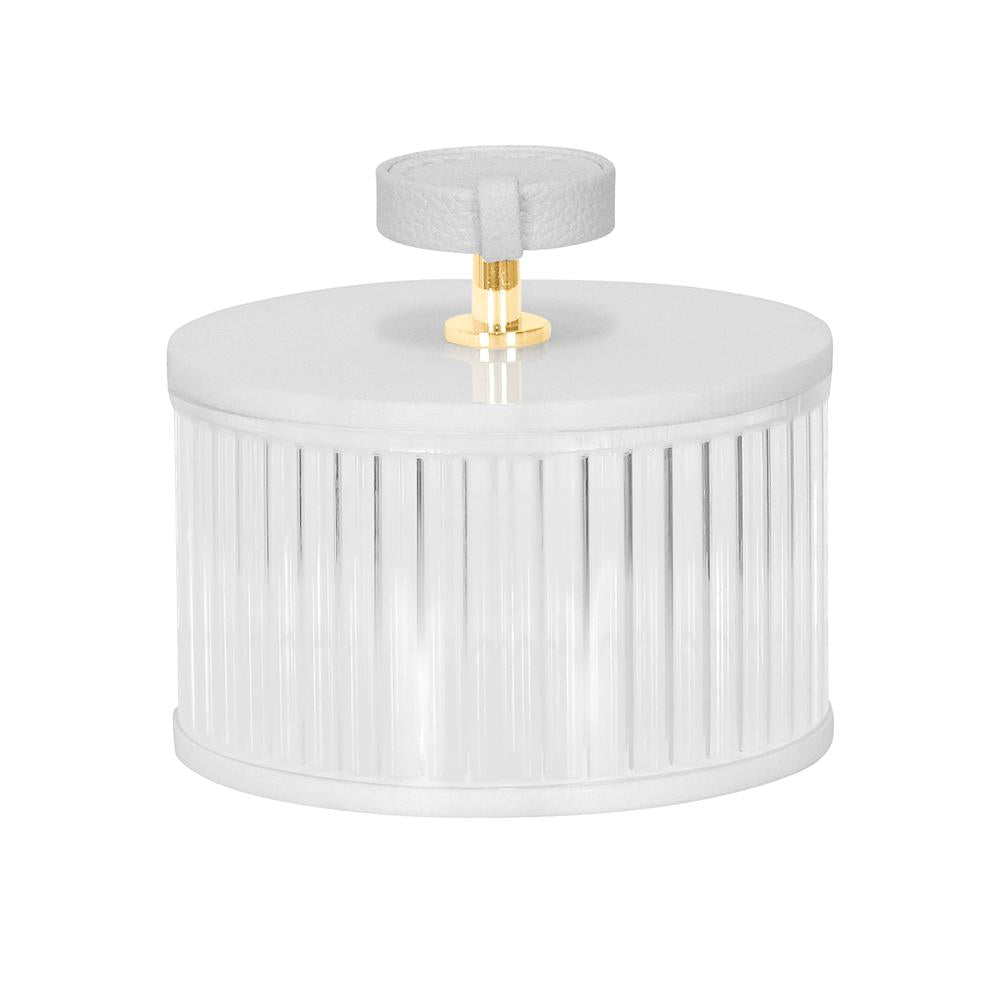 Corrugated Lucite Dip Bowls with Leatherette Handles 3pk