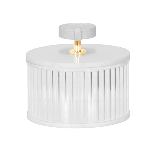 Corrugated Lucite Dip Bowls with Leatherette Handles 3pk