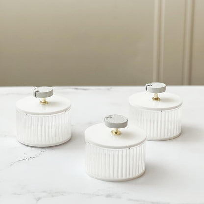 Corrugated Lucite Dip Bowls with Leatherette Handles 3pk