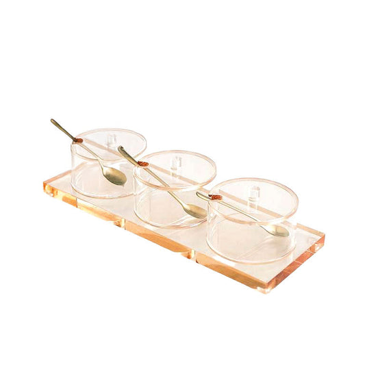 Amber Lucite Dip Bowls