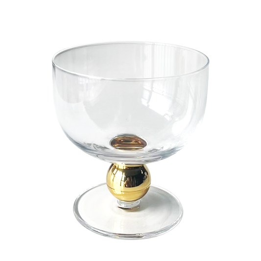 Deep Glass Dessert Bowl on Pedestal 4pk