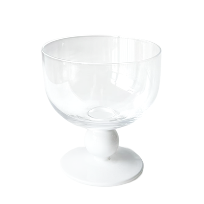 Deep Glass Dessert Bowl on Pedestal 4pk
