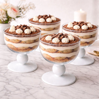 Dessert Glasses on Pedestal 4pk