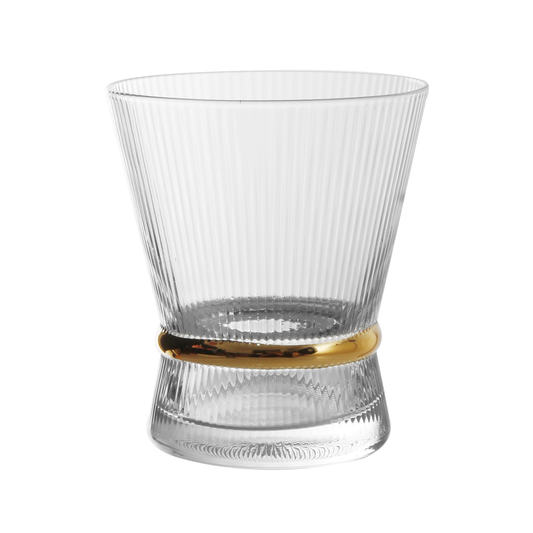 Clear Short Glasses with Band 6pk