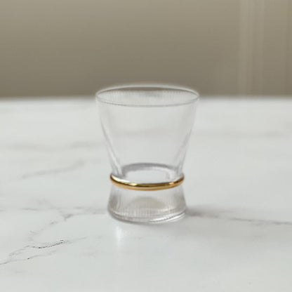 Ribbed Short Glasses with Band 6pk