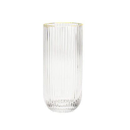 Luxe Ribbed Highball Glasses 6pk
