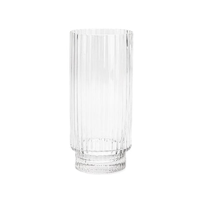 Narrow Base Luxe Ribbed Highball Glasses 6pk