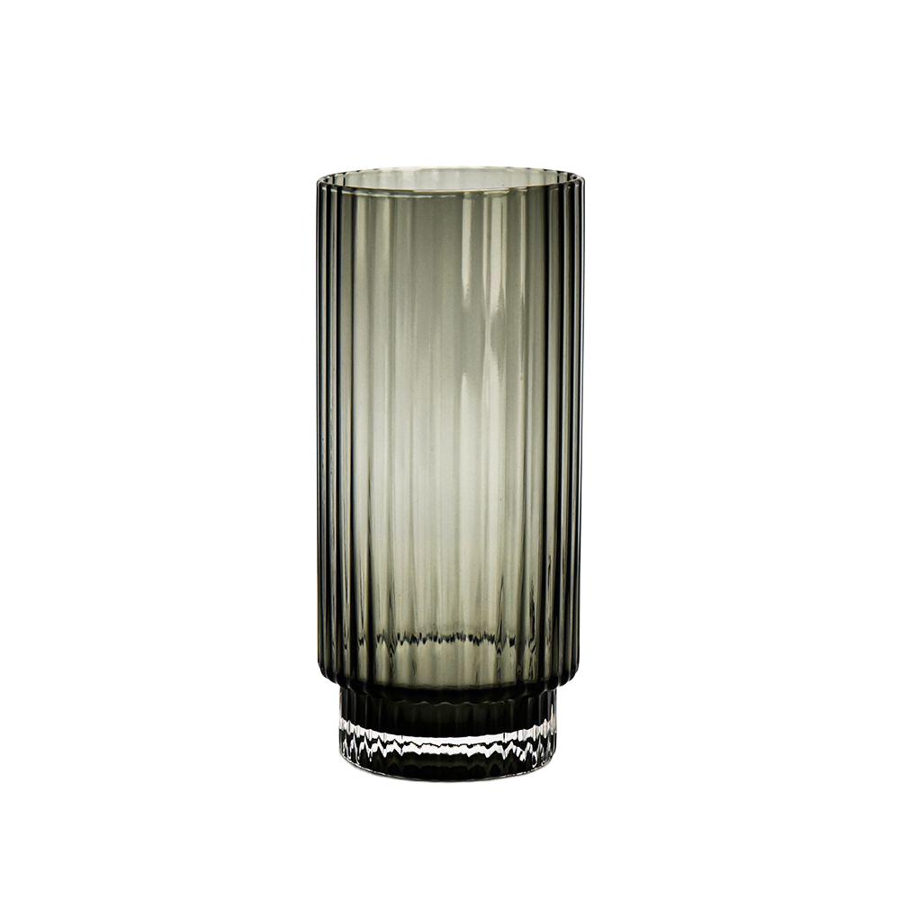 Narrow Base Luxe Ribbed Highball Glasses 6pk