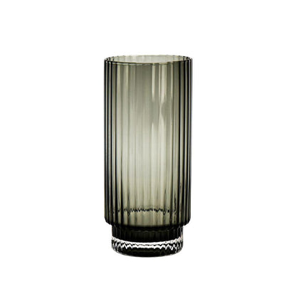 Narrow Base Luxe Ribbed Highball Glasses 6pk