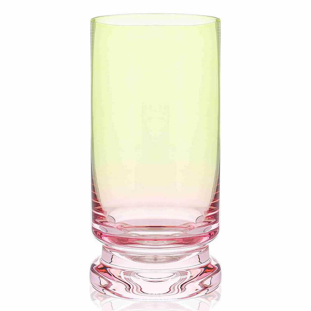 Pink & Green Highball Glasses 6pk