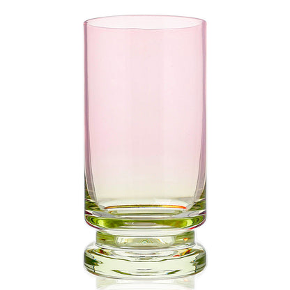 Pink & Green Highball Glasses 6pk