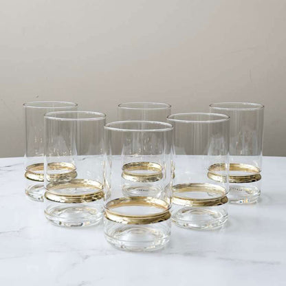 Highball Glasses with Band 6pk
