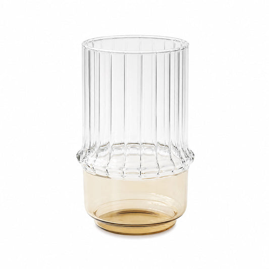 Colored Base & Ribbed Highball Glasses 6pk