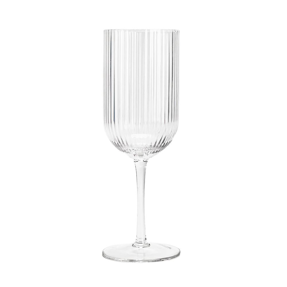 Luxe Ribbed Stem Wine Glasses 6pk
