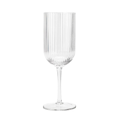 Luxe Ribbed Stem Wine Glasses 6pk