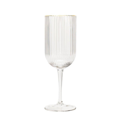 Luxe Ribbed Stem Wine Glasses 6pk