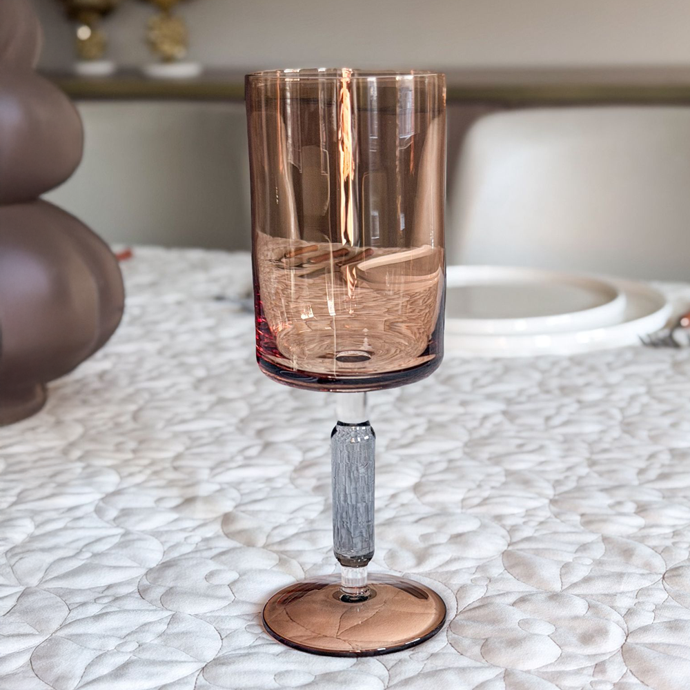 Amber & Smoke Stem Wine Glasses 6pk